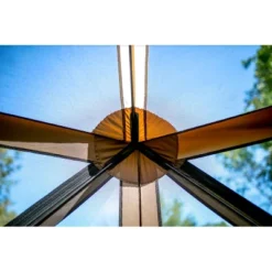 CLAM Quick-Set Pavilion Camper Foot Portable Pop-Up Camping Outdoor Gazebo Screen Tent 6 Sided Canopy Shelter With Stakes And Bag -Sunnydaze Decor Store GUEST 7557874d 381b 467b bcff e76a681af81b