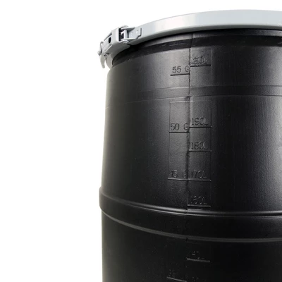 Hydrofarm Active Aqua DRM58T 55 Gallon Drum Hydroponic Reservoir With Pre-Drilled Holes Cover Lid And Bolt Ring Closure, Black 1 Hydrofarm Active Aqua DRM58T 55 Gallon Drum Hydroponic Reservoir With Pre-Drilled Holes Cover Lid And Bolt Ring Closure, Black