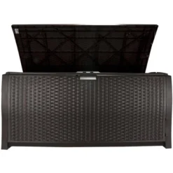 Suncast Trash Hideaway Outdoor Garbage Bin & 99 Gallon Deck Box W/ Seat, Java 5 Suncast Trash Hideaway Outdoor Garbage Bin & 99 Gallon Deck Box W/ Seat, Java -Sunnydaze Decor Store GUEST 757f77ef 667b 4d3e 8826 b864747cc19e 1