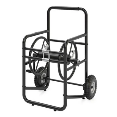 Suncast Professional Portable 200 Foot Powder-Coated Steel Hose Reel Cart With Wheels For Landscaping, Yard, Garden, & Utility Use, Black (2 Pack) 4 Suncast Professional Portable 200 Foot Powder-Coated Steel Hose Reel Cart With Wheels For Landscaping, Yard, Garden, & Utility Use, Black (2 Pack) - Image 4