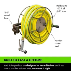 Yard Butler Swivel Hose Reel - Wall Mounted - Heavy Duty Metal Garden Hose Holder With 180 Degree Swivel - ISRWM-180 8 Yard Butler Swivel Hose Reel - Wall Mounted - Heavy Duty Metal Garden Hose Holder With 180 Degree Swivel - ISRWM-180 -Sunnydaze Decor Store GUEST 759738ca d56a 49ac bcc6 4034737171f2