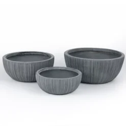 Aoodor Vretical Stripe Texture Bowl Plant Pots With Drain Hole Set Of 3, Flower Pots Outdoor&Indoor,Magnesium Oxide Planter 17 Aoodor Vretical Stripe Texture Bowl Plant Pots With Drain Hole Set Of 3, Flower Pots Outdoor&Indoor,Magnesium Oxide Planter -Sunnydaze Decor Store GUEST 7653cc72 3f60 4c29 80b4 65b429dd8b99