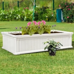 48''x24''Raised Garden Bed Rectangle Plant Box Planter Flower Vegetable White 14 48''x24''Raised Garden Bed Rectangle Plant Box Planter Flower Vegetable White -Sunnydaze Decor Store GUEST 76c4d4e6 06fe 4882 81dd 72ce7e254bdd