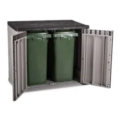 Toomax Stora Way All-Weather Outdoor XL Horizontal 5' X 3' Storage Shed Cabinet For Trash Can, Garden Tools, & Yard Equipment, Taupe Gray/Brown 6 Toomax Stora Way All-Weather Outdoor XL Horizontal 5' X 3' Storage Shed Cabinet For Trash Can, Garden Tools, & Yard Equipment, Taupe Gray/Brown -Sunnydaze Decor Store GUEST 7747ed5e dc79 43b2 a825 66ff955bba28