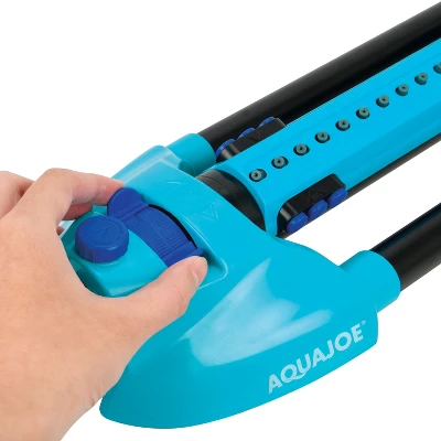 Aqua Joe AJ-OMS20-BRS Indestructible Metal Base Oscillating Sprinkler | Customizable Coverage | 4973 Sq Ft Max Coverage 4 Aqua Joe AJ-OMS20-BRS Indestructible Metal Base Oscillating Sprinkler | Customizable Coverage | 4973 Sq Ft Max Coverage - Image 4