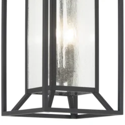 Minka Lavery Modern Outdoor Hanging Light Fixture Sand Coal Damp Rated 22" Clear Seeded Glass For Post Exterior Porch Yard Patio -Sunnydaze Decor Store GUEST 78690794 f35e 40c0 a138 3b51f586ab72