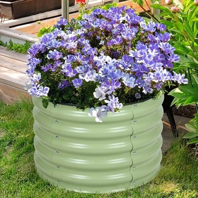 Aoodor Metal Raised Garden Bed Galvanized Outdoor Garden Planter Box Set Of 2 6 Aoodor Metal Raised Garden Bed Galvanized Outdoor Garden Planter Box Set Of 2 - Image 6