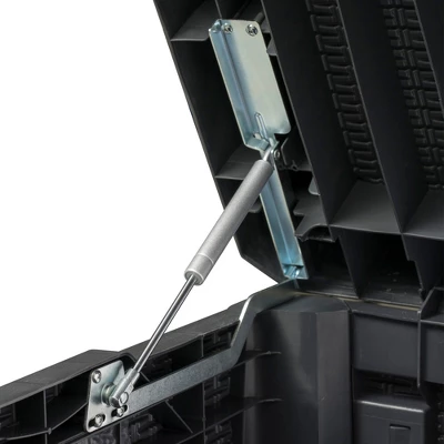 Toomax Santorini Plus Lockable Deck Storage Box Bench For Cushioned Outdoor Pool Patio Garden Furniture Or Indoor Toy Container, 145 Gal (Anthracite) 3 Toomax Santorini Plus Lockable Deck Storage Box Bench For Cushioned Outdoor Pool Patio Garden Furniture Or Indoor Toy Container, 145 Gal (Anthracite) - Image 3