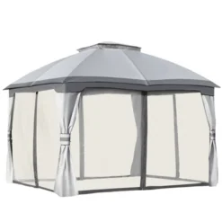 Outsunny 10' X 12' Outdoor Gazebo, Patio Gazebo Canopy Shelter W/ Double Vented Roof, Zippered Mesh Sidewalls, Solid Steel Frame 15 Outsunny 10' X 12' Outdoor Gazebo, Patio Gazebo Canopy Shelter W/ Double Vented Roof, Zippered Mesh Sidewalls, Solid Steel Frame -Sunnydaze Decor Store GUEST 79fcde3b b20b 4b9e 9ec9 362166406b7c
