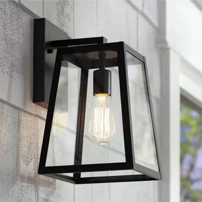 John Timberland Arrington Modern Outdoor Wall Light Fixture Mystic Black 13" Clear Glass For Post Exterior Barn Deck House Porch Yard Posts Patio Home 1 John Timberland Arrington Modern Outdoor Wall Light Fixture Mystic Black 13" Clear Glass For Post Exterior Barn Deck House Porch Yard Posts Patio Home