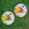 Northlight Set Of 2 "Love Today" Outdoor Floral Garden Stones 10"