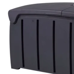 Strata Products Outdoor 85 Gallon (321L) Garden Storage Box With Double Door Middle Opening Hinged Lid With Padlock Hole For Gardens And Patios, Black 6 Strata Products Outdoor 85 Gallon (321L) Garden Storage Box With Double Door Middle Opening Hinged Lid With Padlock Hole For Gardens And Patios, Black -Sunnydaze Decor Store GUEST 7bd57f14 58b6 428a be3c d1fb337fdac3