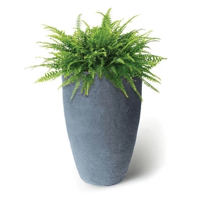 Algreen Athena 20.5" Self Watering Double Wall Polyethylene Planter Pot With Overflow Drain And Plug For Indoors And Outdoors, Charcoalstone (2 Pack) 2 Algreen Athena 20.5" Self Watering Double Wall Polyethylene Planter Pot With Overflow Drain And Plug For Indoors And Outdoors, Charcoalstone (2 Pack) - Image 2
