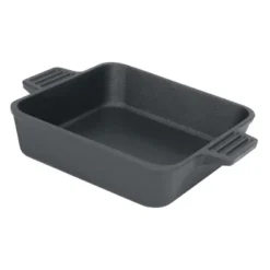 Bayou Classic 7472 8" X 8" X 2" Square Pre-Seasoned Cast Iron Cake Baking Pan, Oven And Broiler Compatible Casserole Bakeware Dish, Black