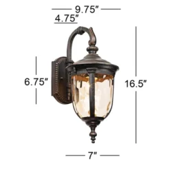 John Timberland Bellagio Vintage Outdoor Wall Light Fixtures Set Of 2 Veranda Bronze Downbridge 16 1/2" Champagne Hammered Glass For Post Exterior 14 John Timberland Bellagio Vintage Outdoor Wall Light Fixtures Set Of 2 Veranda Bronze Downbridge 16 1/2" Champagne Hammered Glass For Post Exterior -Sunnydaze Decor Store GUEST 7d21fa50 e008 4540 b3bc 01fd05696cd5