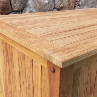 Sherwood Teak Storage Deck Box - Light Brown - Cambridge Casual 6 Sherwood Teak Storage Deck Box - Light Brown - Cambridge Casual - Image 6