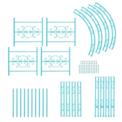 Evergreen Montebello Iron Garden Arbor, Coastal Blue- 53 X 84 X 23 Inches Fade And Weather Resistant Outdoor Decor -Sunnydaze Decor Store GUEST 7e99e2f7 9f36 45d1 851d d0eea1ea554c