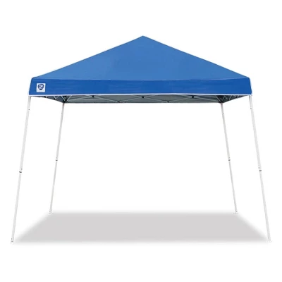 Z-Shade 10 X 10 Ft Horizon Angled Leg Instant Shade Canopy Shelter, Blue & Durable Plastic Circular 5 Pound Canopy Tent Leg Weight Plates, Set Of 4 1 Z-Shade 10 X 10 Ft Horizon Angled Leg Instant Shade Canopy Shelter, Blue & Durable Plastic Circular 5 Pound Canopy Tent Leg Weight Plates, Set Of 4
