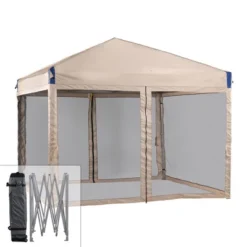 Aoodor 10' X 10' Pop Up Canopy Tent With Removable Mesh Sidewalls, Portable Instant Shade Canopy With Roller Bag -Sunnydaze Decor Store GUEST 7f402f69 f9d2 45ba 8d30 570f92ecc15a