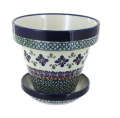 Blue Rose Polish Pottery 890-893 Zaklady Small Flower Pot -Sunnydaze Decor Store GUEST 7f5c0e2e 554b 41c3 845a e0e2fc401c9a