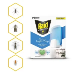 Raid Essentials Flying Insect Light Trap Starter Kit - 1 Device + 1 Refill -Sunnydaze Decor Store GUEST 7ff253ff 57a5 4c87 9853 aa6ff1fd33a9