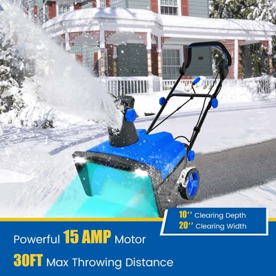Costway 20" Electric Snow Thrower 120V 15Amp Snow Blower W/180° Rotatable Chute 2 Lights 6 Costway 20" Electric Snow Thrower 120V 15Amp Snow Blower W/180° Rotatable Chute 2 Lights - Image 6