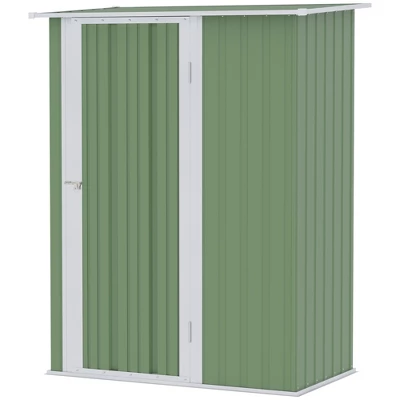 Outsunny 5' X 3' Metal Garden Storage Shed Tool House With Lockable Door For Backyard, Patio, Lawn 3 Outsunny 5' X 3' Metal Garden Storage Shed Tool House With Lockable Door For Backyard, Patio, Lawn - Image 3