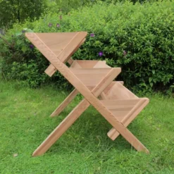 39" Wide Rectangular Planter 3 Tier Brown - Merry Products -Sunnydaze Decor Store GUEST 809fc29e b99d 435a a3fe 9d13a031b452