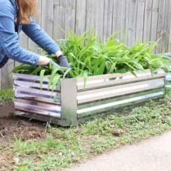 Sunnydaze Decor Sunnydaze Raised Corrugated Galvanized Steel Rectangle Garden Bed For Plants, Vegetables, And Flowers - 48" L X 11.75" H -Sunnydaze Decor Store GUEST 81976925 0897 46ce a688 74522ee46f69