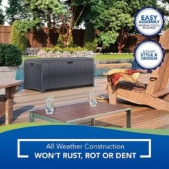 Suncast 73 Gallon Medium Wicker Indoor/Outdoor Storage Boxes For Garden Tools, Pool Accessories, And Patio Cushions, Cyberspace (3 Pack) 7 Suncast 73 Gallon Medium Wicker Indoor/Outdoor Storage Boxes For Garden Tools, Pool Accessories, And Patio Cushions, Cyberspace (3 Pack) -Sunnydaze Decor Store GUEST 821d6bc3 04ca 487c 9334 9d1350705f7c