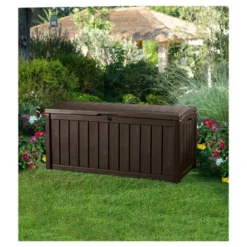 Glenwood 101 Gallon Outdoor Storage Box - Brown - Keter