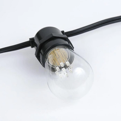 Novelty Lights Edison Outdoor String Lights With 25 In-Line Sockets Black Wire 37.5 Feet 3 Novelty Lights Edison Outdoor String Lights With 25 In-Line Sockets Black Wire 37.5 Feet - Image 3
