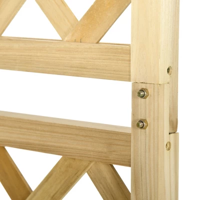 Outsunny 17.25" Wooden Wedding Arch, Garden Arch Arbor For Climbing Plants & Trellis Design For Vines, Ceremony, Party, Backdrop, Natural 5 Outsunny 17.25" Wooden Wedding Arch, Garden Arch Arbor For Climbing Plants & Trellis Design For Vines, Ceremony, Party, Backdrop, Natural - Image 5