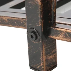 Outsunny 3.3' Metal Arch Zen Garden Bridge With Safety Siderails, Decorative Footbridge, Delicate Scrollwork & Corner Spheres For Stream, Black -Sunnydaze Decor Store GUEST 82d53bbf 968c 439e afae 34d607131544