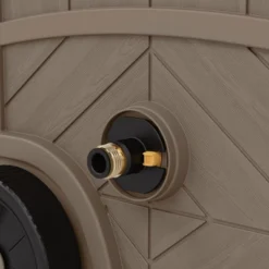 Suncast 150' Baywood Smart Tube Decorative Wheeled Hideaway Hose Reel Cart With Telescoping Handle For Lawn, Garden, & Utility, Dark Taupe -Sunnydaze Decor Store GUEST 839aa2a9 fe10 48c5 b96a 178bc266c4ee