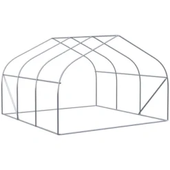 Outsunny 12' X 10' X 7' Walk-in Outdoor Tunnel Greenhouse, PE Cover, Steel Frame, Roll-Up Zipper Door & 6 Windows For Tropical Plants, White 9 Outsunny 12' X 10' X 7' Walk-in Outdoor Tunnel Greenhouse, PE Cover, Steel Frame, Roll-Up Zipper Door & 6 Windows For Tropical Plants, White -Sunnydaze Decor Store GUEST 84b8208c df2a 4749 a5f4 716d33423c43