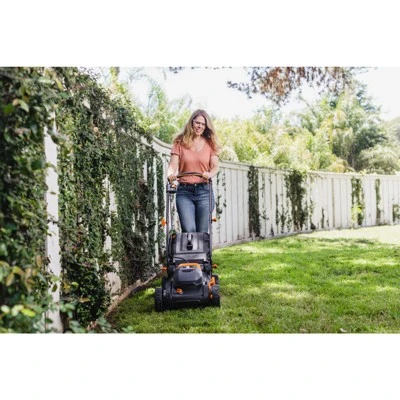 Worx WG743 17" - 40V (2x20) Walk Behind Lawn Mower Battery And Charger Included 1 Worx WG743 17" - 40V (2x20) Walk Behind Lawn Mower Battery And Charger Included