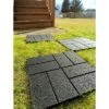 Flexon Rubber Dual Sided Decorative Lawn And Garden Stepping Stone - Set Of 3