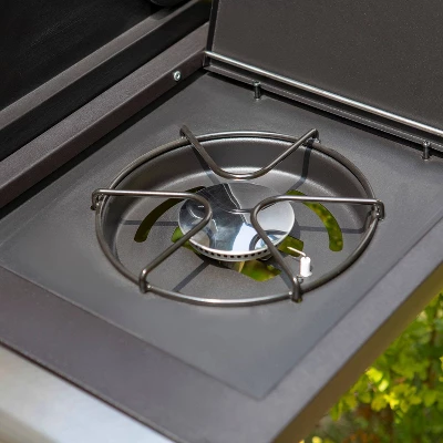 Captiva Designs E02GR001 Stainless Steel 4-Burner Propane Gas Grill With Side Burner And Side Tables 8 Captiva Designs E02GR001 Stainless Steel 4-Burner Propane Gas Grill With Side Burner And Side Tables - Image 8