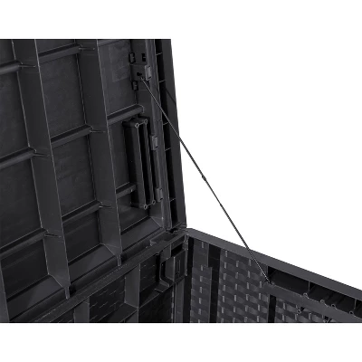 Toomax Z175E097 Portofino Weather Resistant Heavy Duty 90 Gallon Novel Resin Outdoor Deck Box, Gray (2 Pack) 4 Toomax Z175E097 Portofino Weather Resistant Heavy Duty 90 Gallon Novel Resin Outdoor Deck Box, Gray (2 Pack) - Image 4