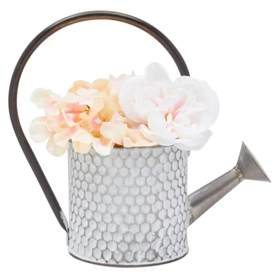 Okuna Outpost Galvanized Metal Watering Can Vase For Indoor Outdoor Plant, Succulents (5.1 X 10 In) 3 Okuna Outpost Galvanized Metal Watering Can Vase For Indoor Outdoor Plant, Succulents (5.1 X 10 In) - Image 3