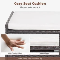 Costway 34 Gallon Patio Wicker Storage Deck Box W/Cushion Off White Backyard 15 Costway 34 Gallon Patio Wicker Storage Deck Box W/Cushion Off White Backyard -Sunnydaze Decor Store GUEST 866aac07 5a66 4e19 a9d5 b32d3d96aad8