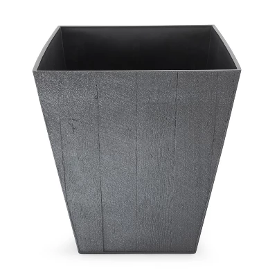 Suncast 1619GP4 16 X 18 Inch Farmington Decorative Indoor/Outdoor Lightweight Resin Rustic Wood Garden Planter For Plants And Flowers, Gray 1 Suncast 1619GP4 16 X 18 Inch Farmington Decorative Indoor/Outdoor Lightweight Resin Rustic Wood Garden Planter For Plants And Flowers, Gray