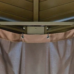 Outsunny 10' X 12' Hardtop Gazebo With Galvanized Steel Rounded Double Roof, Aluminum Frame, Pavilion Gazebo With Netting, Hooks, And Curtains, Brown 9 Outsunny 10' X 12' Hardtop Gazebo With Galvanized Steel Rounded Double Roof, Aluminum Frame, Pavilion Gazebo With Netting, Hooks, And Curtains, Brown -Sunnydaze Decor Store GUEST 88ab3f4f 4d79 4ff5 a88a 1a4e300a68d7