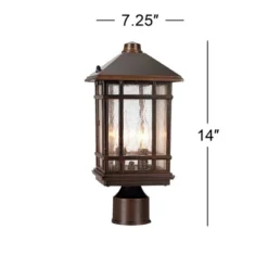 Kathy Ireland Sierra Craftsman Rustic Farmhouse Outdoor Post Light Rubbed Bronze 14" Seedy Glass For Exterior Barn Deck House Porch Yard Patio Home 7 Kathy Ireland Sierra Craftsman Rustic Farmhouse Outdoor Post Light Rubbed Bronze 14" Seedy Glass For Exterior Barn Deck House Porch Yard Patio Home -Sunnydaze Decor Store GUEST 890044c2 a7d1 442e a245 8b722169fe38
