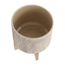 Sagebrook Home 12"x10" Mesh Ceramic Planter Pot With Stand Tan 9 Sagebrook Home 12"x10" Mesh Ceramic Planter Pot With Stand Tan -Sunnydaze Decor Store GUEST 892c9f82 8d6d 4542 93ea bbe506bb51f6