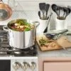 12qt Stainless Steel Stock Pot Silver - Figmint™