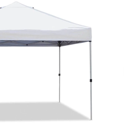 Z-Shade Angled Leg Canopy Tent With Push Button Locking System And 4 Pack Of 5 Pound Plastic Concrete Filled Leg Weight Plates, White 3 Z-Shade Angled Leg Canopy Tent With Push Button Locking System And 4 Pack Of 5 Pound Plastic Concrete Filled Leg Weight Plates, White - Image 3