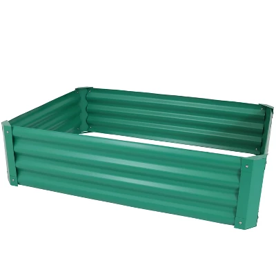 Sunnydaze Decor Sunnydaze Raised Powder-Coated Steel Rectangle Garden Bed Kit For Plants, Flowers, Herbs And Vegetables - 47" Wide X 11" Deep 6 Sunnydaze Decor Sunnydaze Raised Powder-Coated Steel Rectangle Garden Bed Kit For Plants, Flowers, Herbs And Vegetables - 47" Wide X 11" Deep - Image 6
