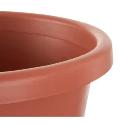 The HC Companies LIA20000E35 20 Inch Indoor/Outdoor Classic Plastic Flower Pot Container Garden Planter With Molded Rim & Drainage Holes, Terra Cotta -Sunnydaze Decor Store GUEST 8da86698 c317 4494 bf2e c3c5c6404b7b